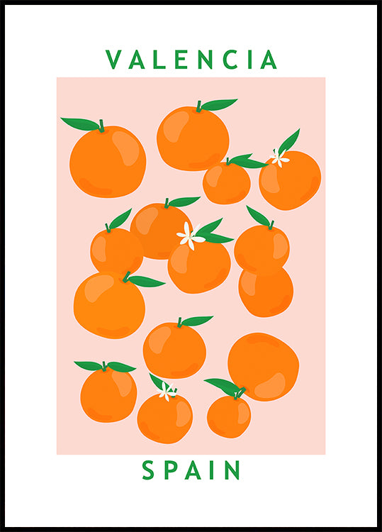 Flower Market Oranges Poster
