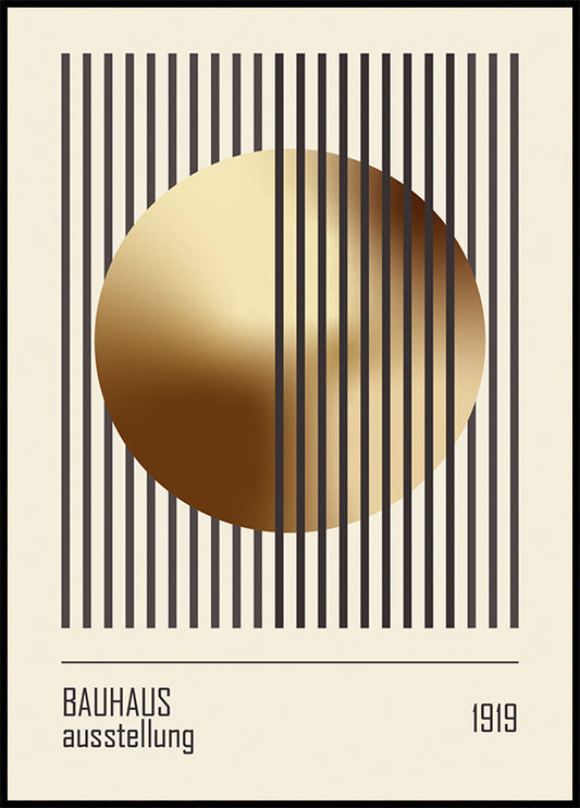 Bauhaus Golden Gradient Poster