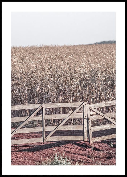 Dried Fields Rustic Farm Poster