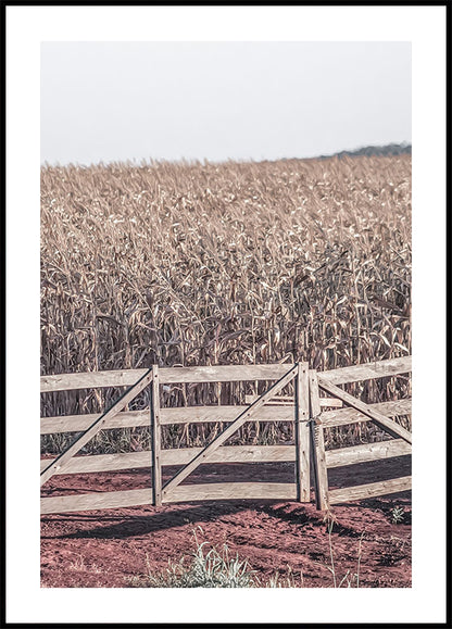 Dried Fields Rustic Farm Poster