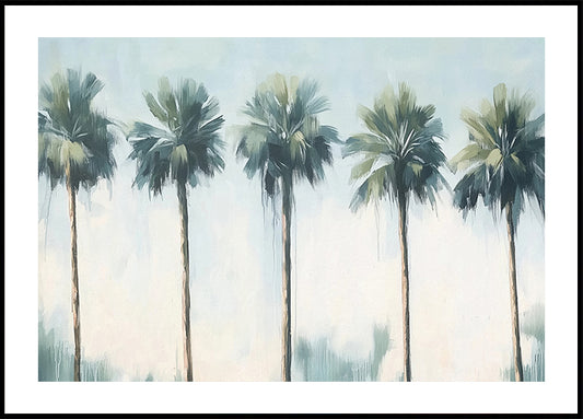 Palm Trees, Breezy Tropical Coast Poster