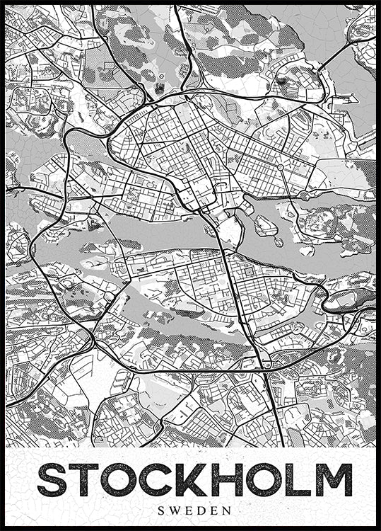 Stockholm White Poster