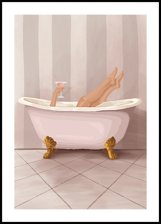 Clawfoot Bathtub Girl Poster