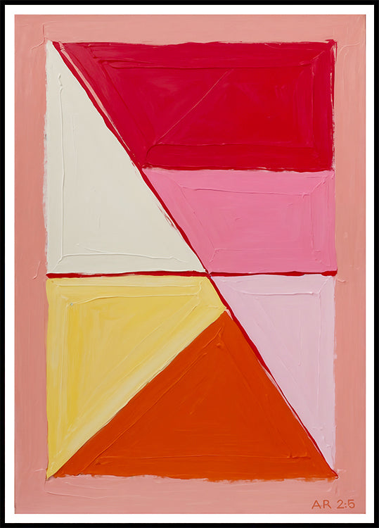 Geometric Warmth Poster