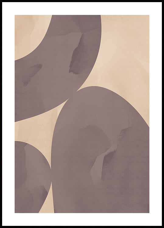 Muted Balance, Abstract Shapes Poster