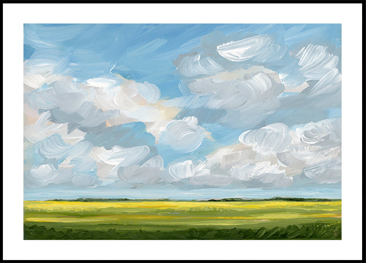 Clouds &amp; Canola Poster