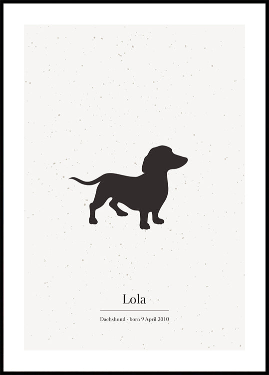 Custom Dog Silhouette Poster