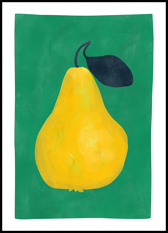 Minimalist Yellow Pear Poster