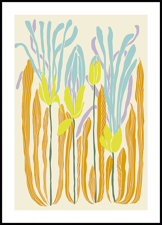 mellow anticipation budding flowers Poster