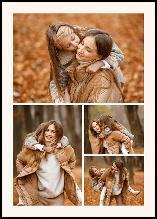 Mother and Daughter Personalized Photo Collage Poster
