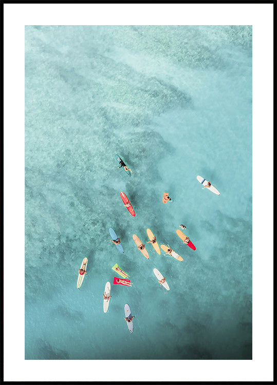 Surfers at Sea No.1 Poster