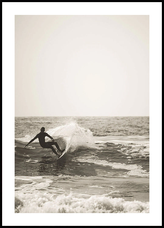 Surfer on the Waves Poster