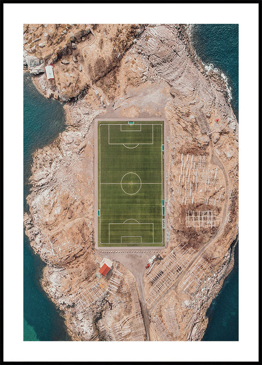 Remote Soccer Field in Norway Poster