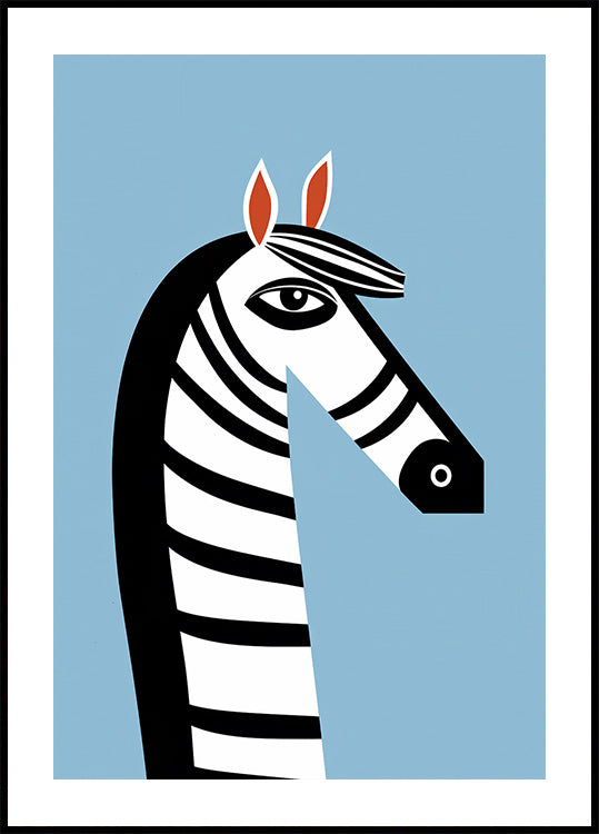 Bold Graphic Zebra Poster