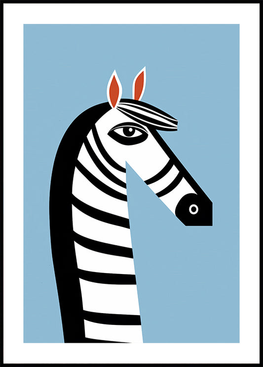 Bold Graphic Zebra Poster