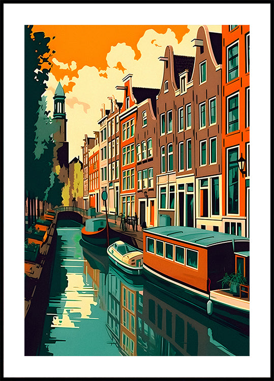 Amsterdam Canal Houses Poster