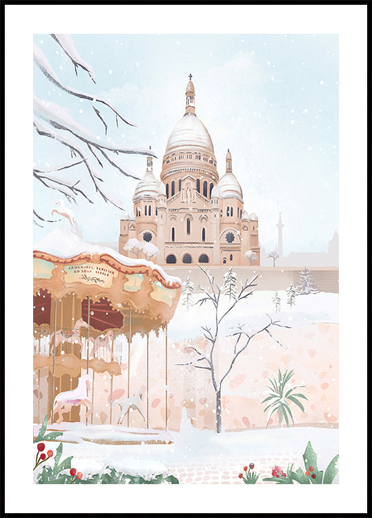 Winter in Paris Poster