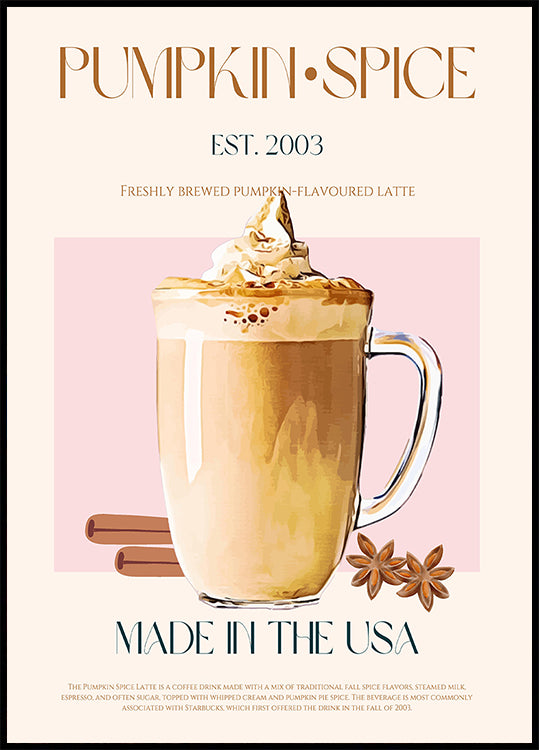 Autumn Latte Delight Poster