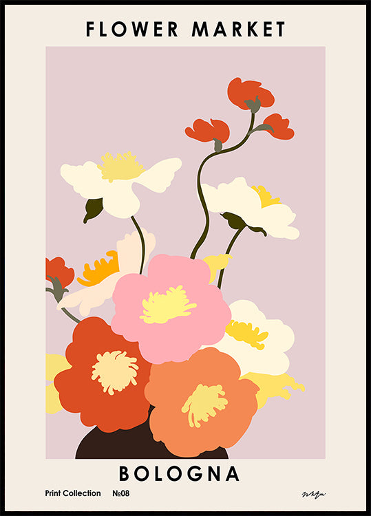 Flower Market. Bologna Poster