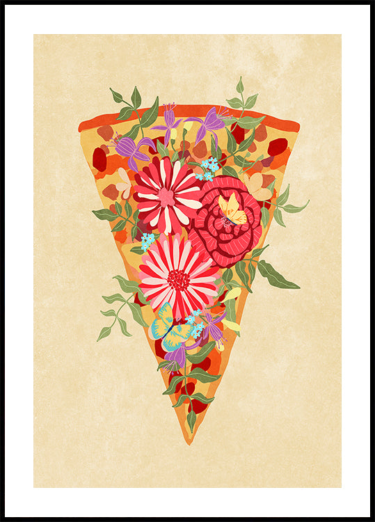Slice of flower pizza
