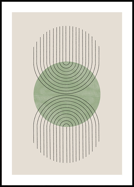 Symmetrical Waves Poster