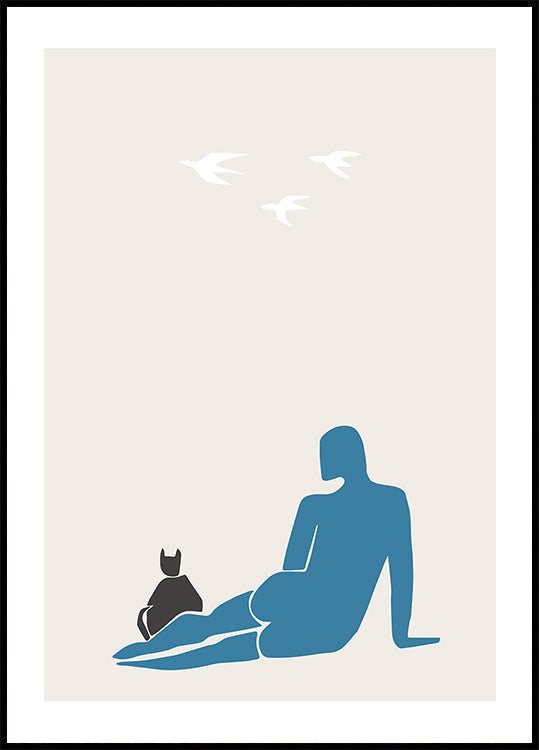 Woman and Cat