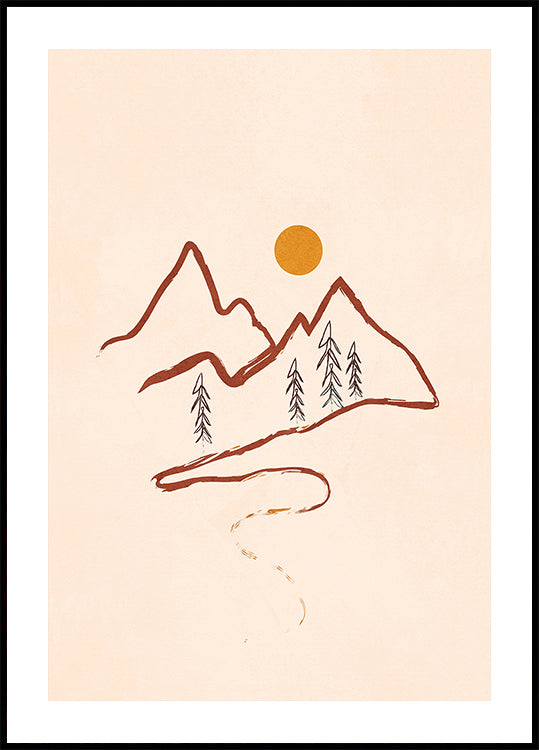 Minimal Mountain Poster