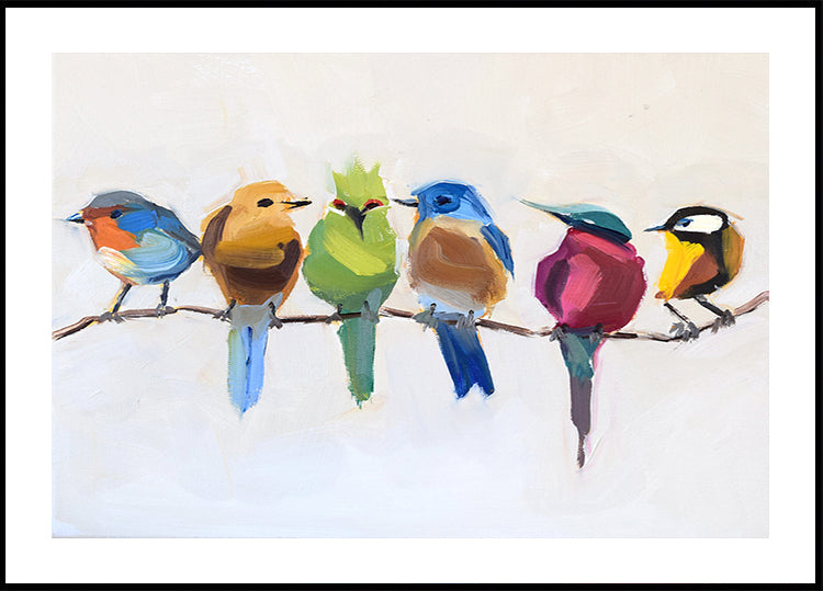 Birds On a Branch  Poster