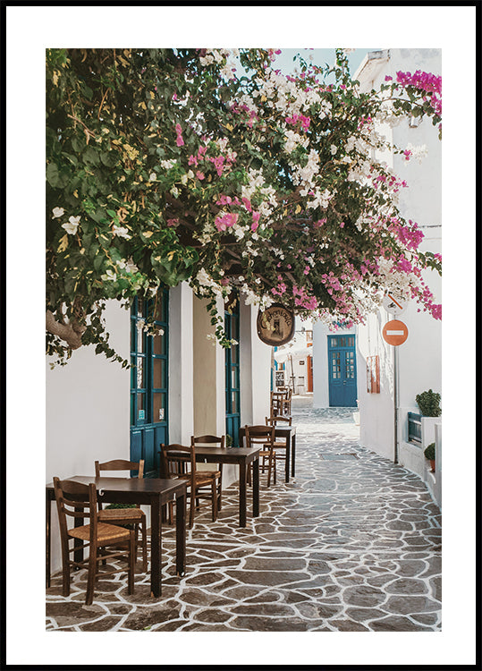 Charming Alleyway in Milos Poster