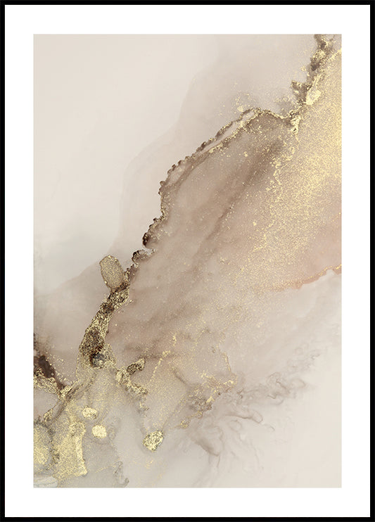 Abstract Gold Splash Poster