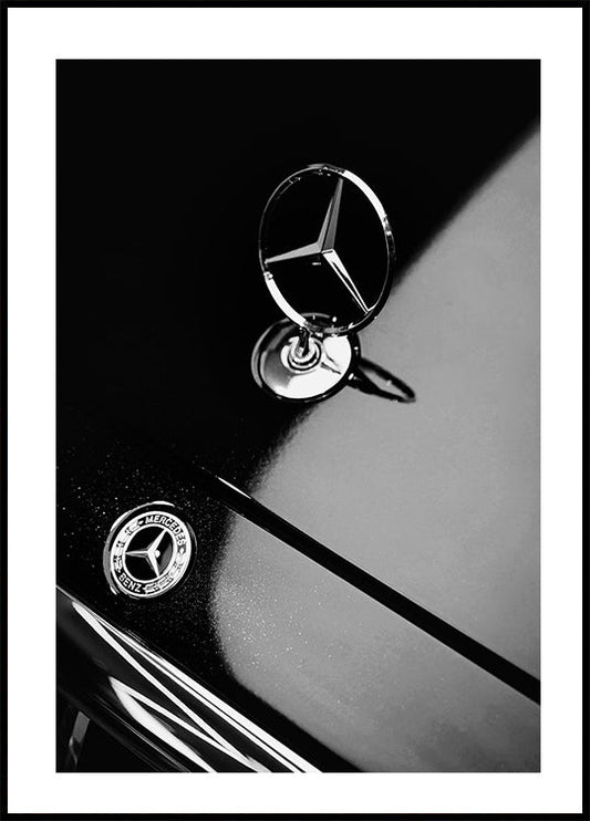 Mercedes Benz B&W Poster