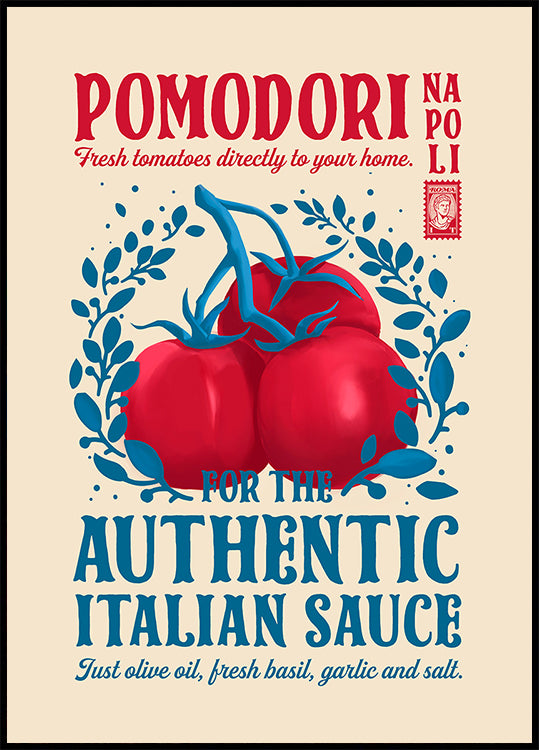 Pomodori Kitchen print  Poster