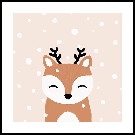 Snow & Deer Poster