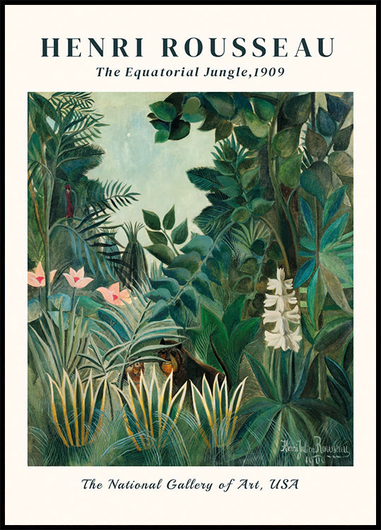 Henri Rousseau - The Equatorial Jungle Poter