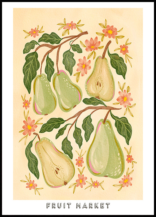 Pears and Petals Poster