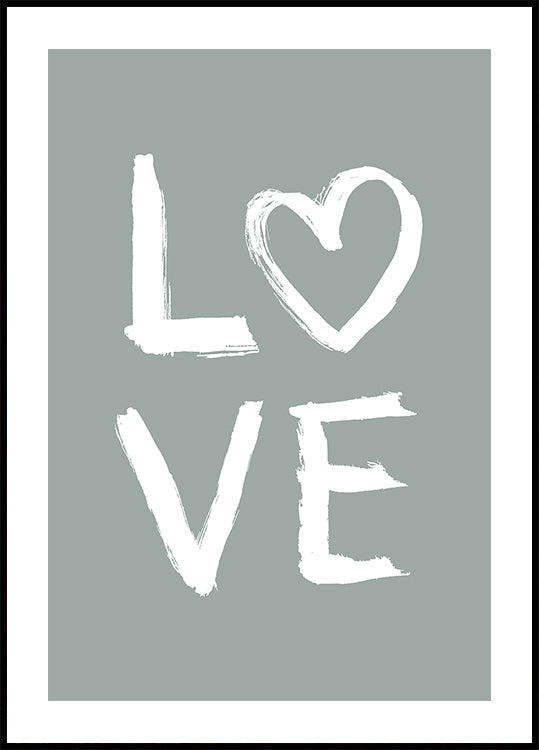 LOVE Toothy Green Poster