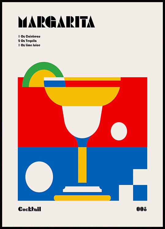 Margarita Bauhaus Cocktail Poster