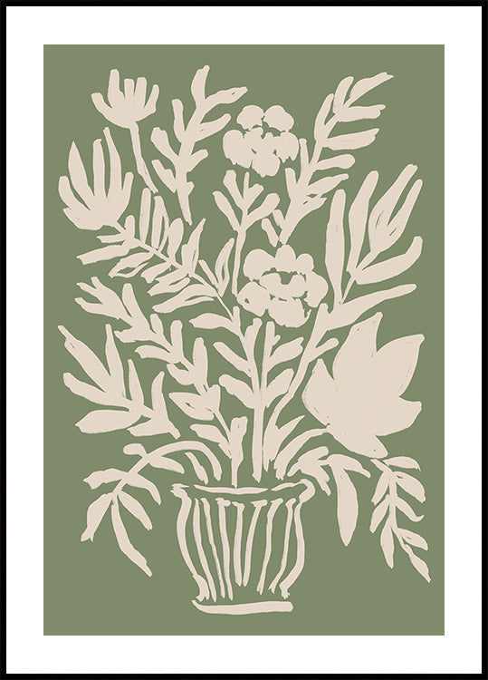 Botanical Vase Silhouette Poster