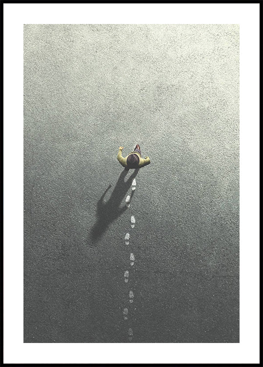 Walking Leaving Footsteps Poster