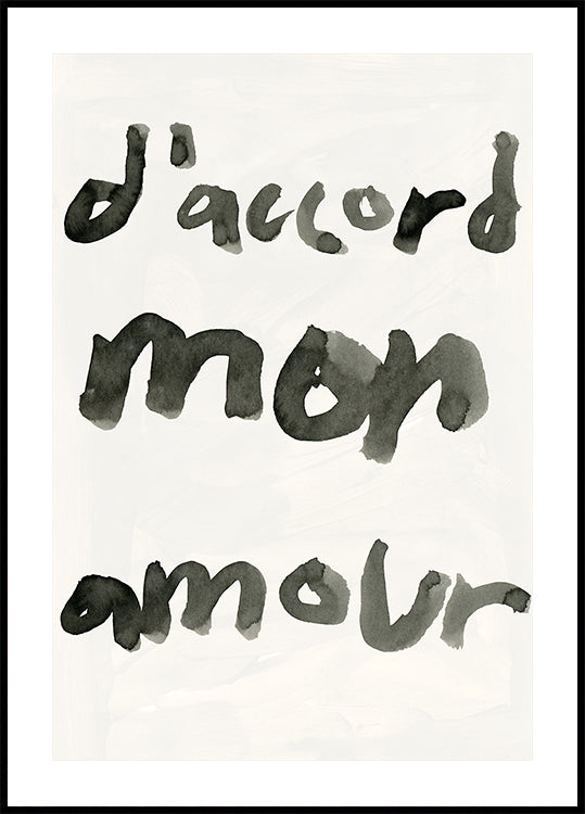 D'accord Mon Amour Poster