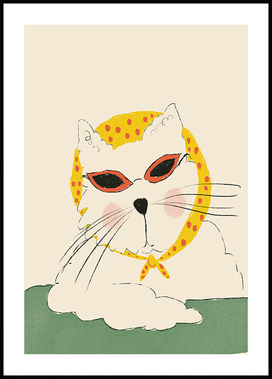 Chic Feline Pose Poster