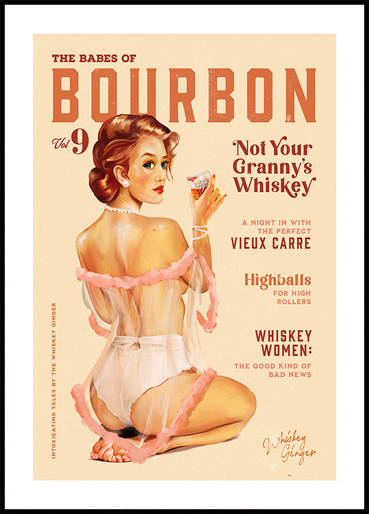 Babes of Bourbon Vol 9 Vintage Whiskey Pinup Poster