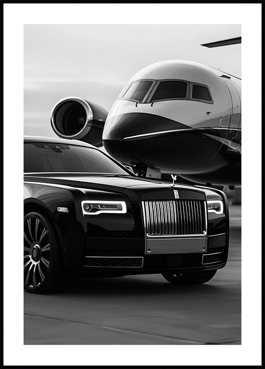 Luxury Lifestyle Black & White Poster