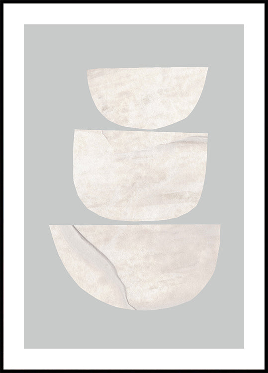 Textured Organic Shapes Poster