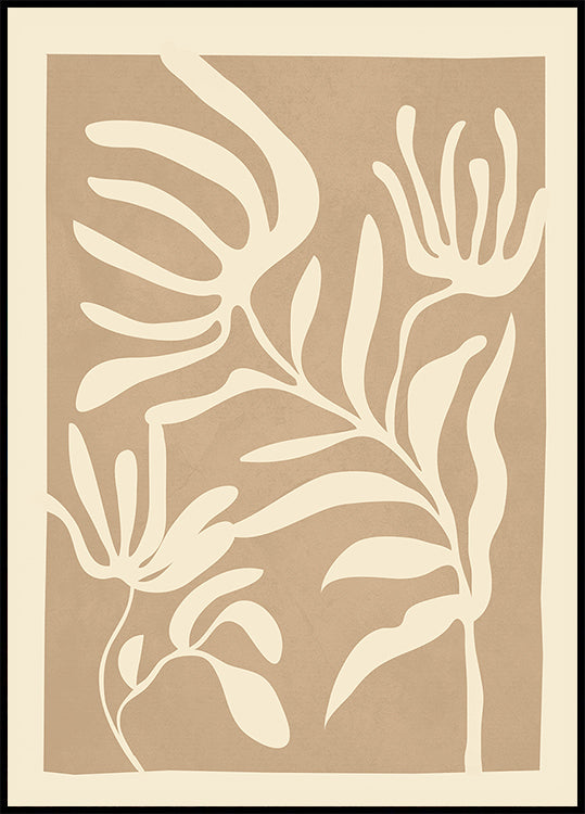 Minimal Abstract Art Plant Poster