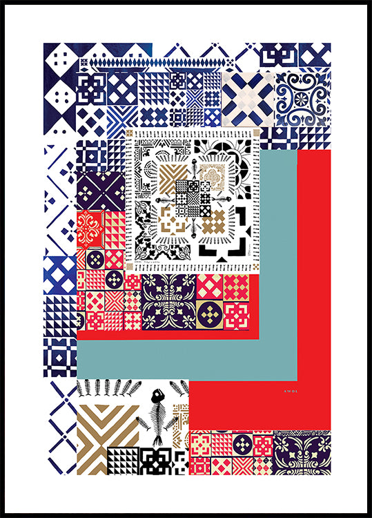 Portugese Abstract Pattern Poster