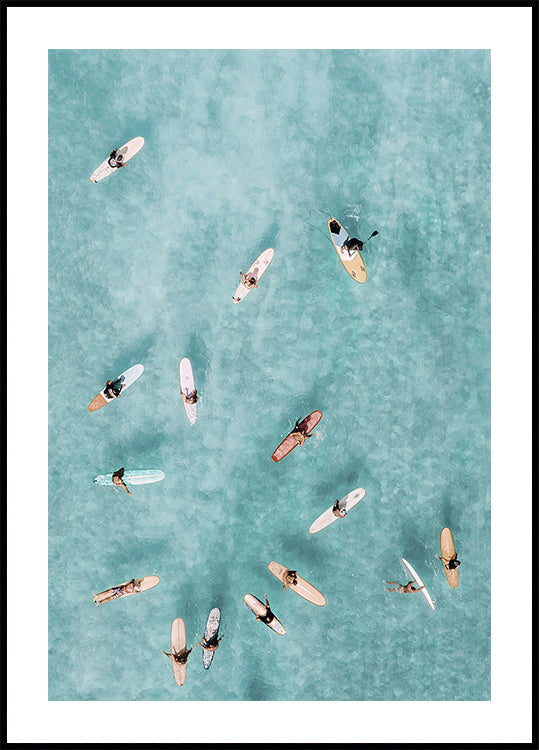 Surfers at Sea No.3 Poster