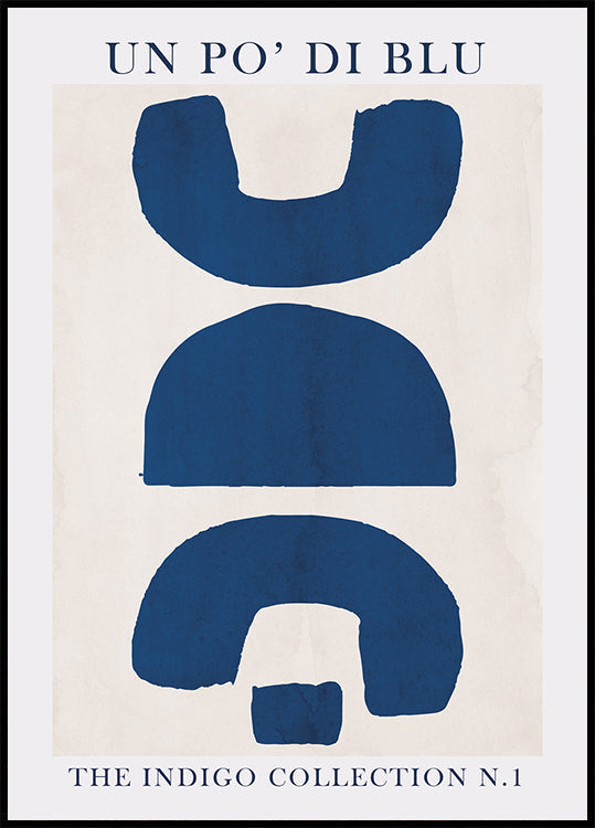 Blue Shapes Art Poster