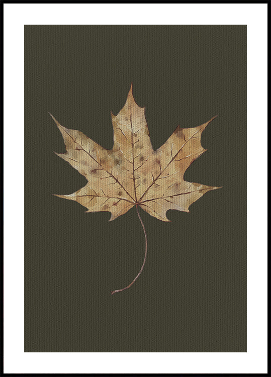 Autumn Maple Leaf Watercolor Poster
