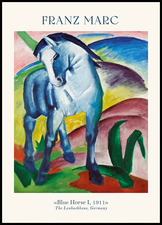 Blue Horse I,Franz Marc Poster